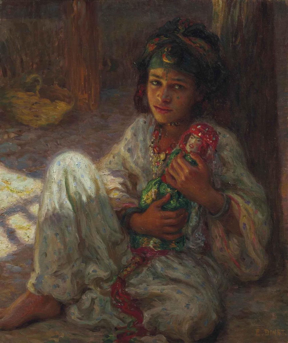 Bambina con una bambola, circa 1920